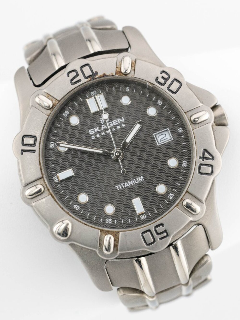 Skagen Denmark 284LTM Titanium Quartz Analog Men's Watch New Battery